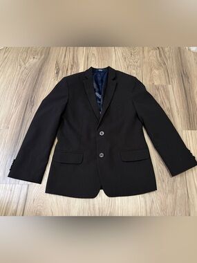 IZOD Boys Classic Black Bi-Stretch Blazer Suit Jacket Single-Breasted Boys 10